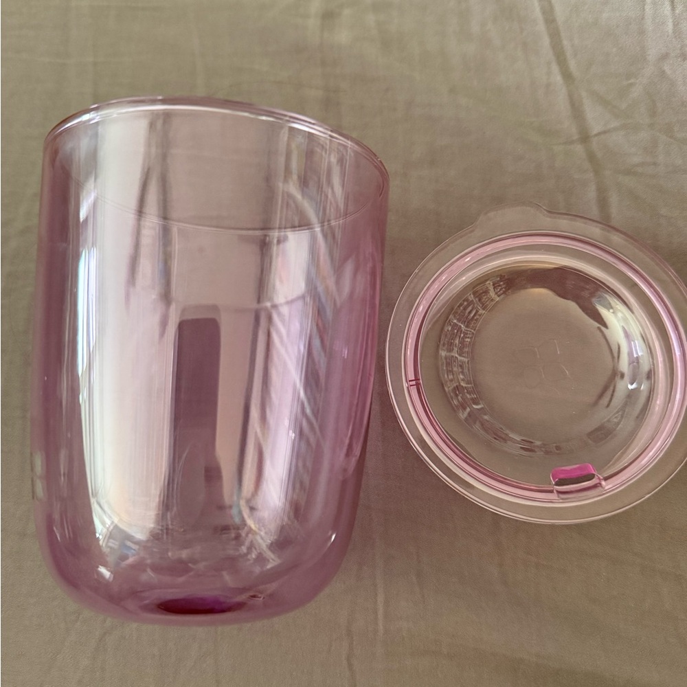 Purple Double-Walled Tumbler with Lid